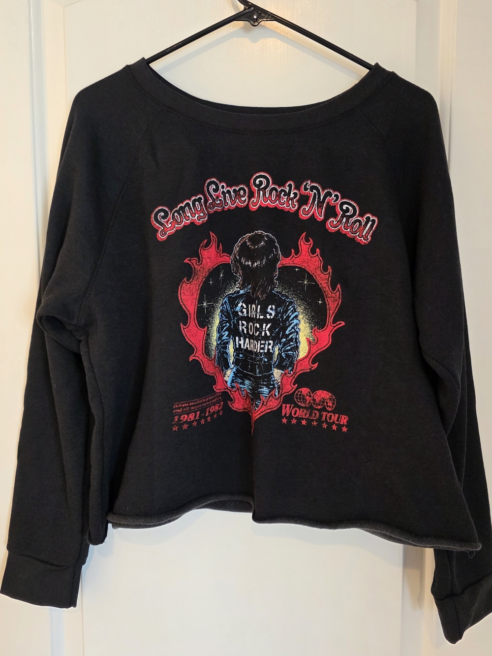 Prince Peter Cropped Sweatshirt, Joan Jett GIRLS ROCK HARDER